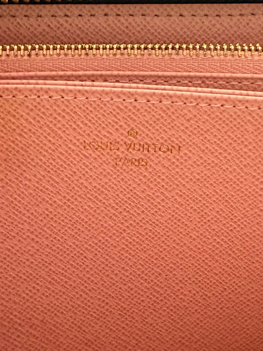 Louis Vuitton Pink Zip Around Wallet with Gold Hardware - Picture 3 of 3
